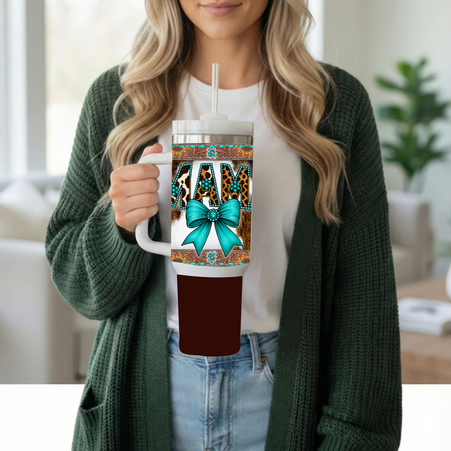 The Mama 30 ounce Handle Tumbler