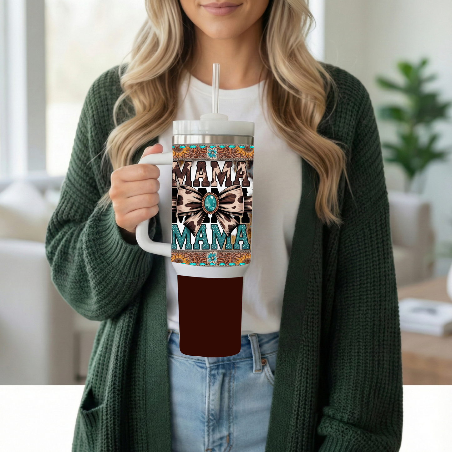 The Double Down Mama Tumbler — 30 oz Double Wall Insulated Stainless Steel
