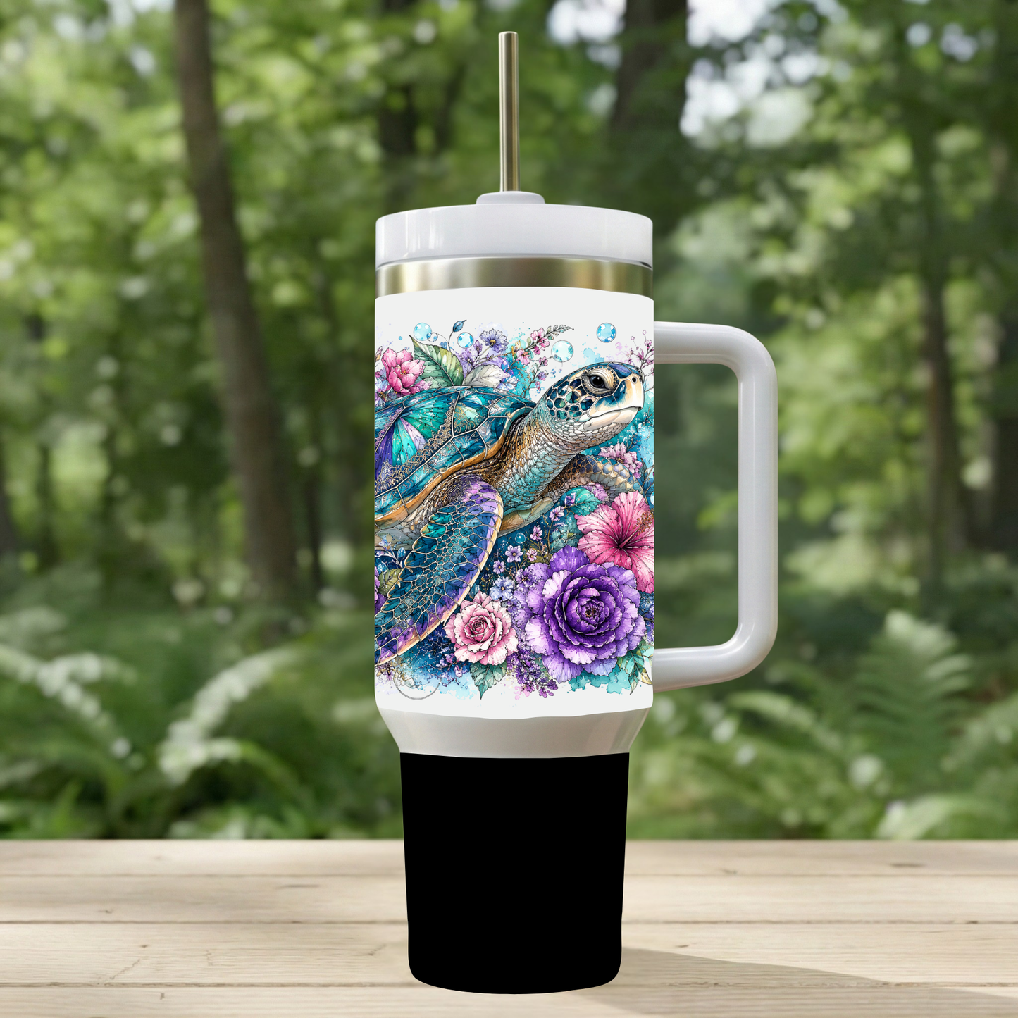 "Turtle Bay Bloom" 40oz Tumbler