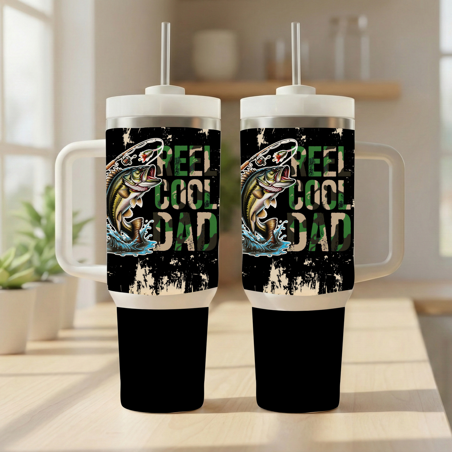 Reel Cool Dad 40 oz Stainless Steel Tumbler