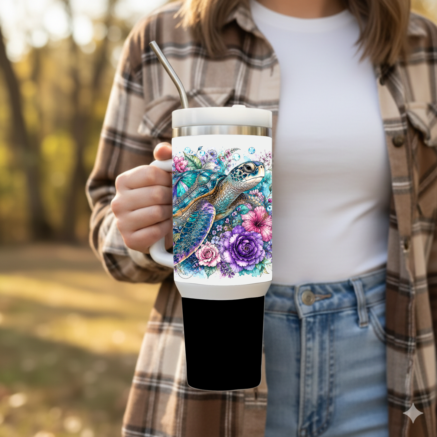"Turtle Bay Bloom" 40oz Tumbler