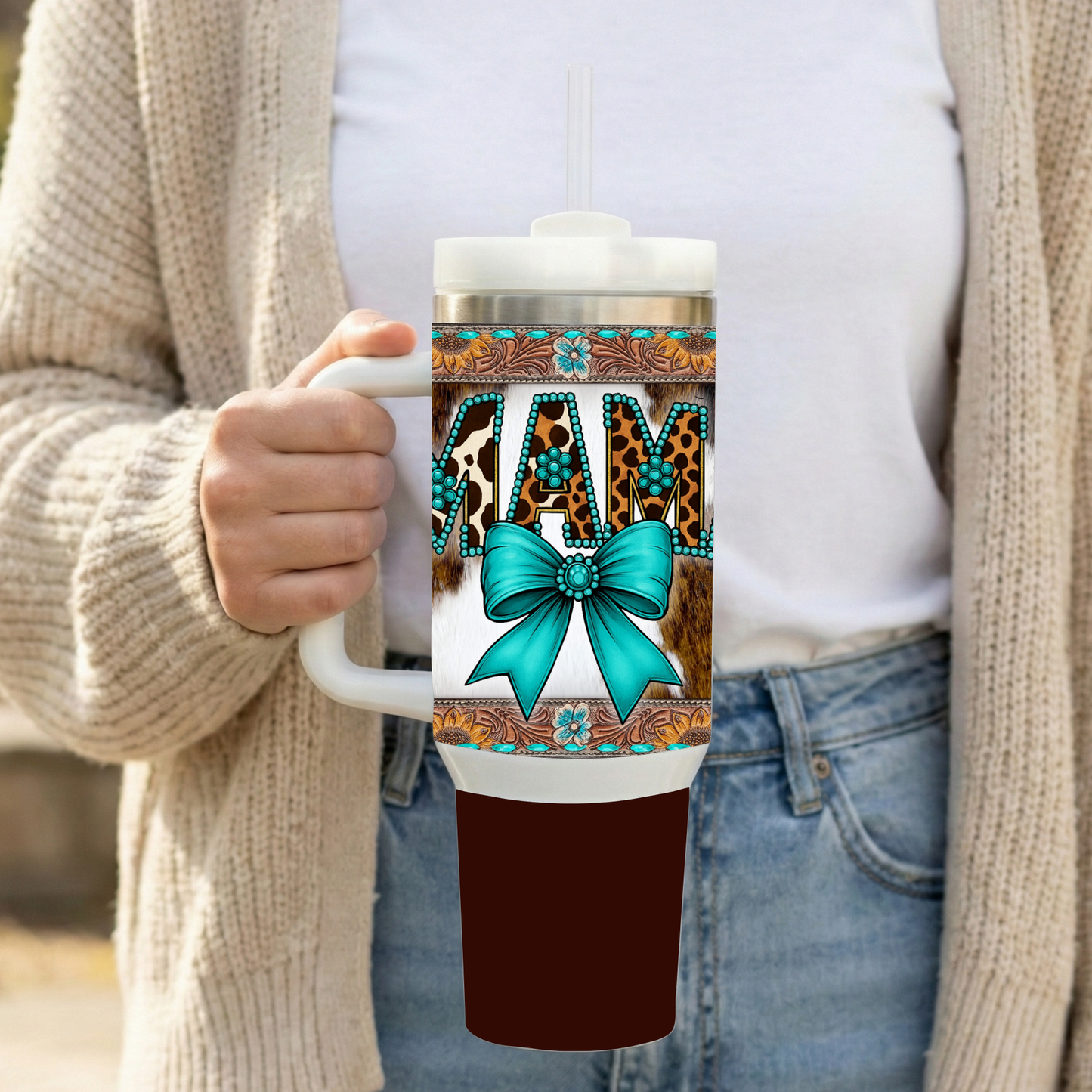 The Mama 30 ounce Handle Tumbler