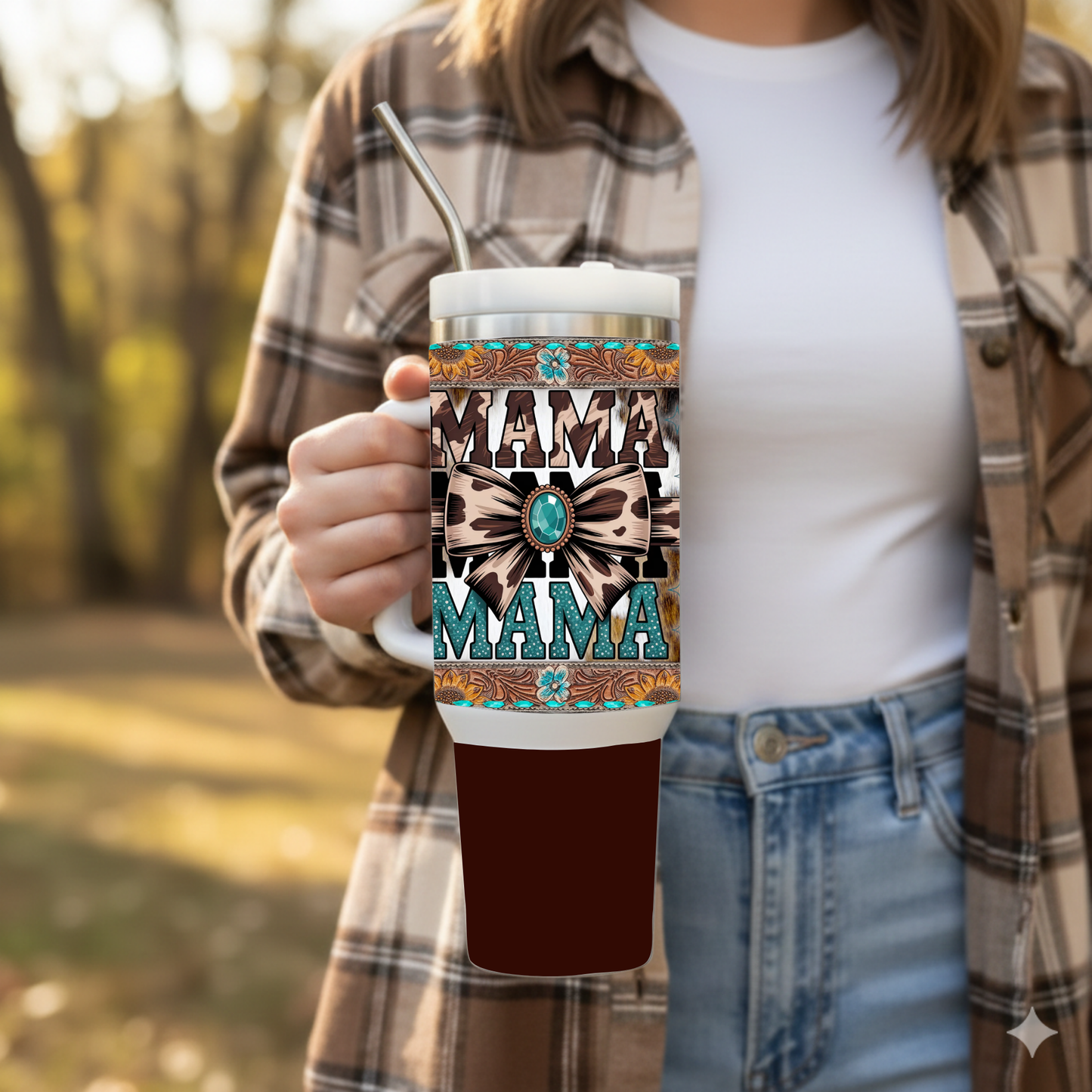 The Double Down Mama Tumbler — 30 oz Double Wall Insulated Stainless Steel