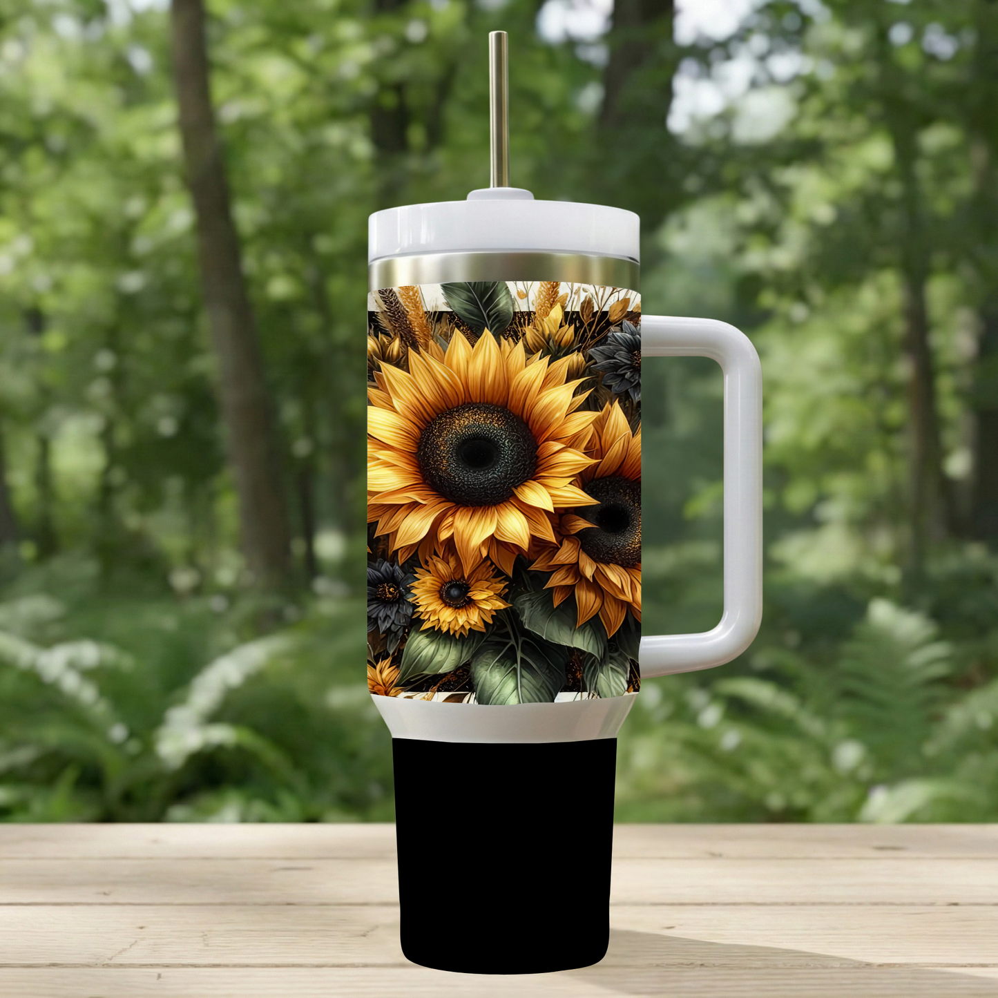 Golden Hour Bloom Tumbler — 40 OZ