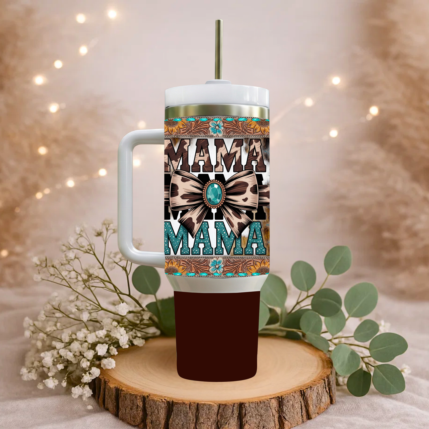 The Double Down Mama Tumbler — 30 oz Double Wall Insulated Stainless Steel