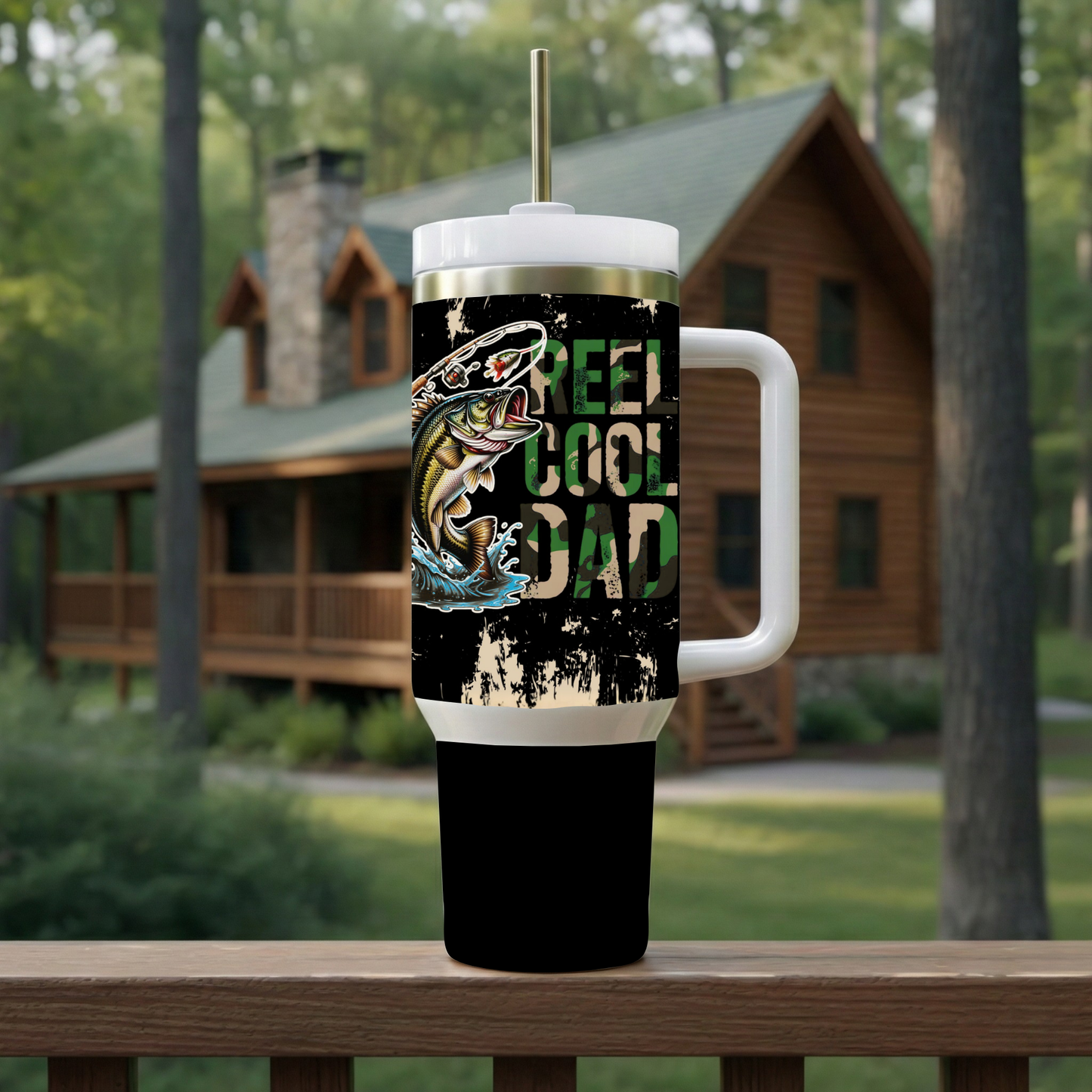 Reel Cool Dad 30 oz Stainless Steel Tumbler