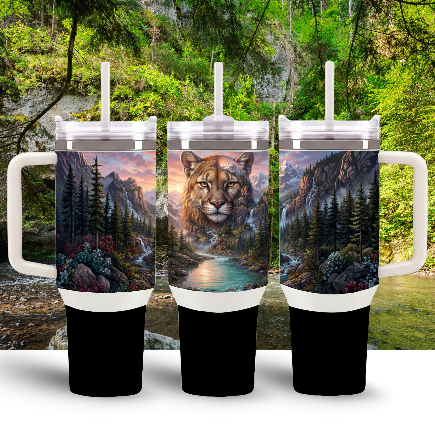 "Mountain Spirit" Cougar Tumbler
