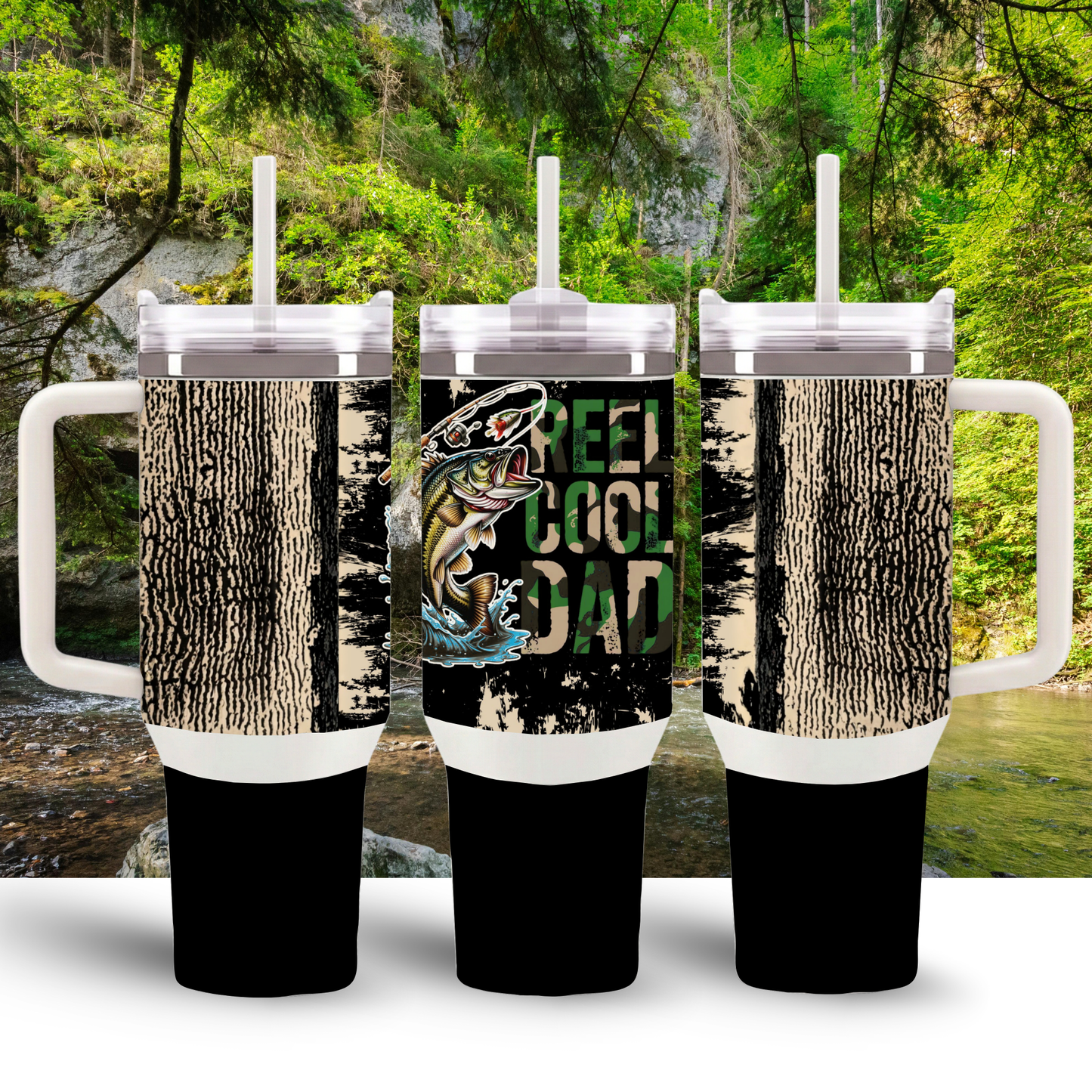 Reel Cool Dad 40 oz Stainless Steel Tumbler