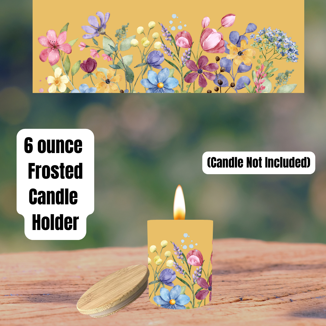 BloomGlow Frosted Candle Holder Set