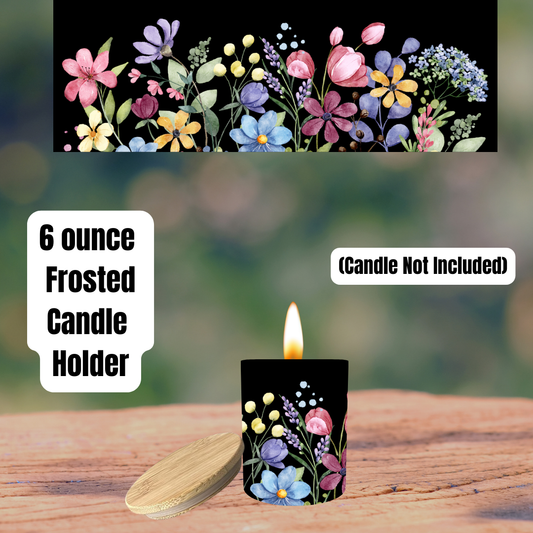 BloomGlow Frosted Candle Holder Set