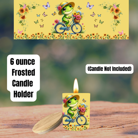 Hoppy Blooms Collection – Froggy Sunflower Candle Holders