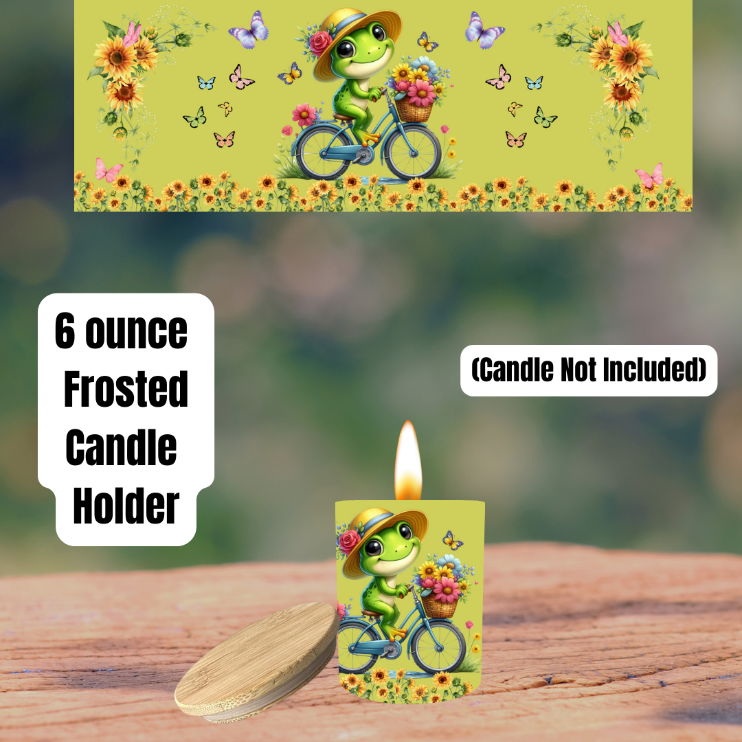Hoppy Blooms Collection – Froggy Sunflower Candle Holders