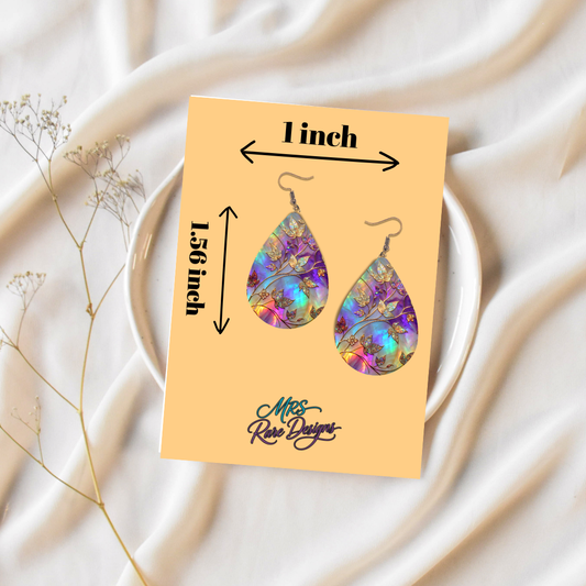 Iridescent Bloom Teardrop Earrings Collection