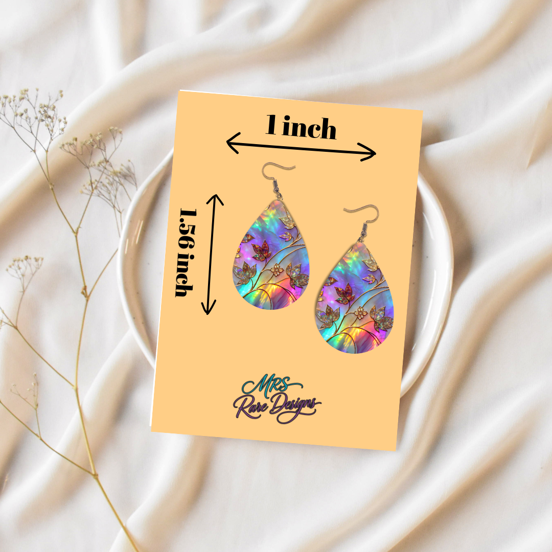Iridescent Bloom Teardrop Earrings Collection