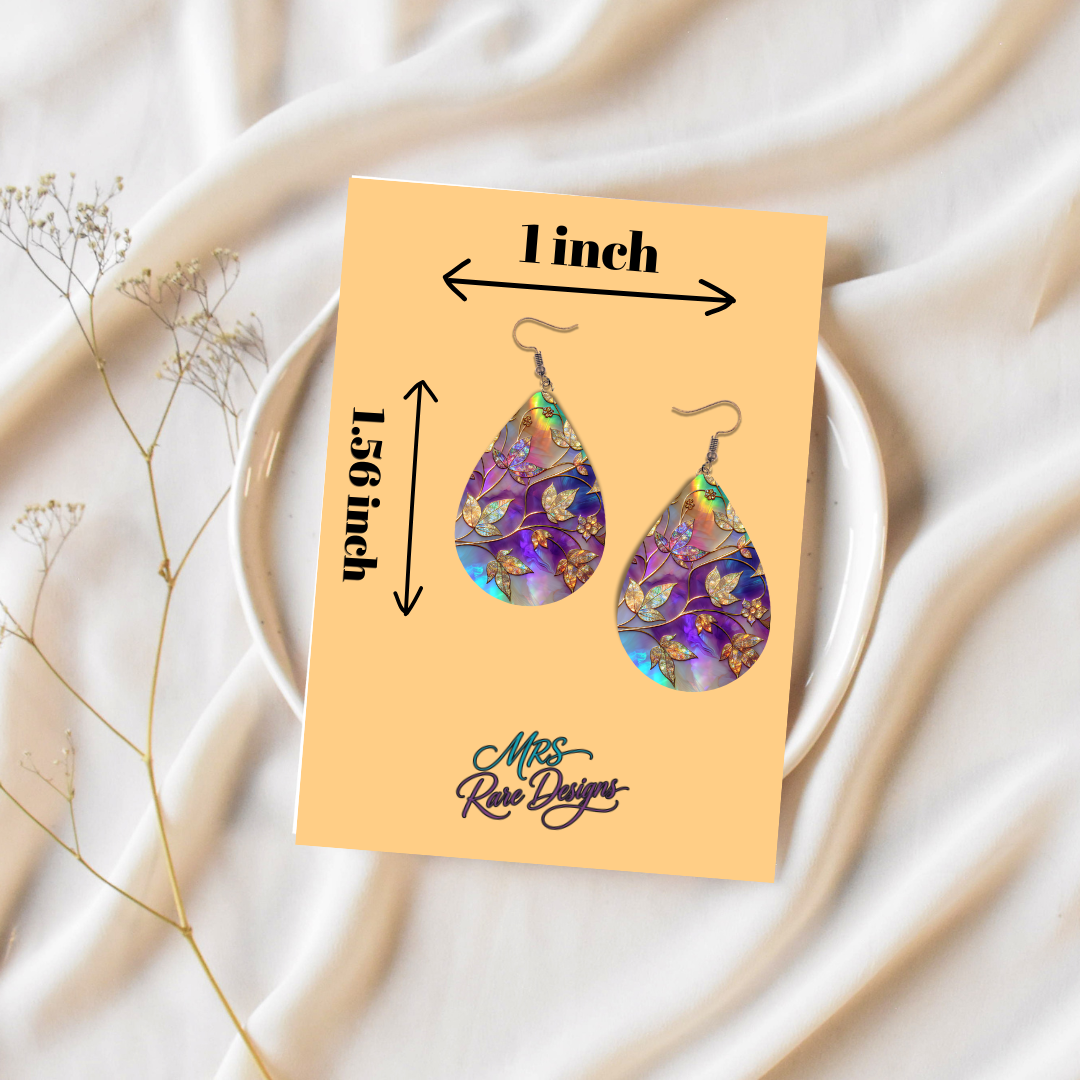Iridescent Bloom Teardrop Earrings Collection