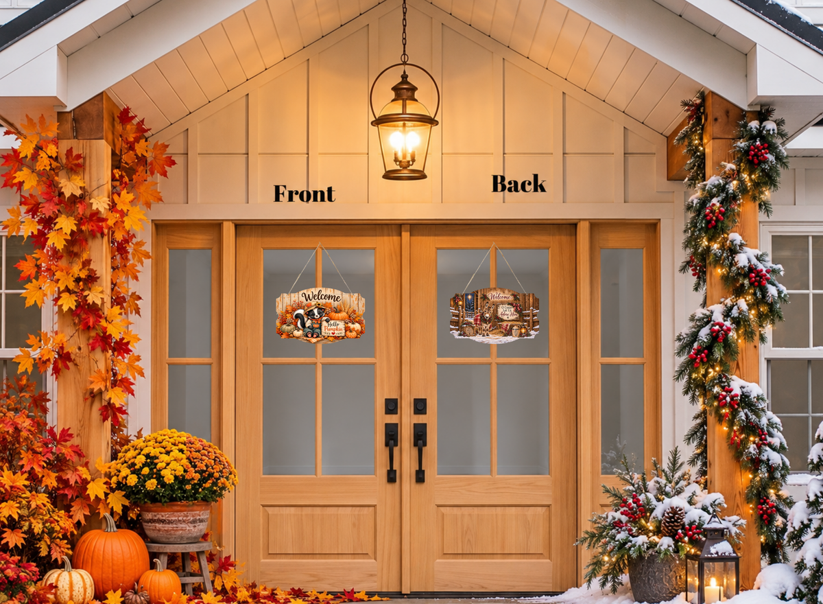 Fall and Winter Seasonal Double-Sided Sign