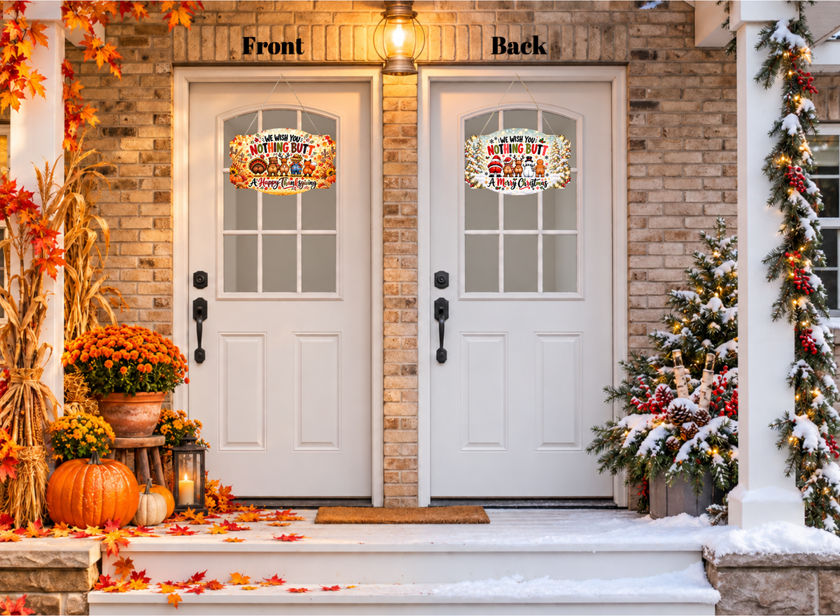MRS Rare Designs Fall and Winter Animal Butts Seasonal Sign