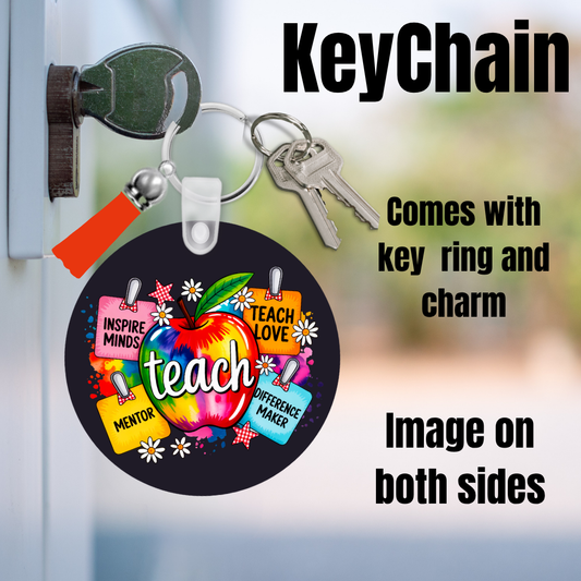 Teacher Inspiration Double-Sided Keychain Collection