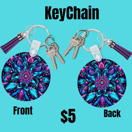 Radiant Mandala Tassel Keychain