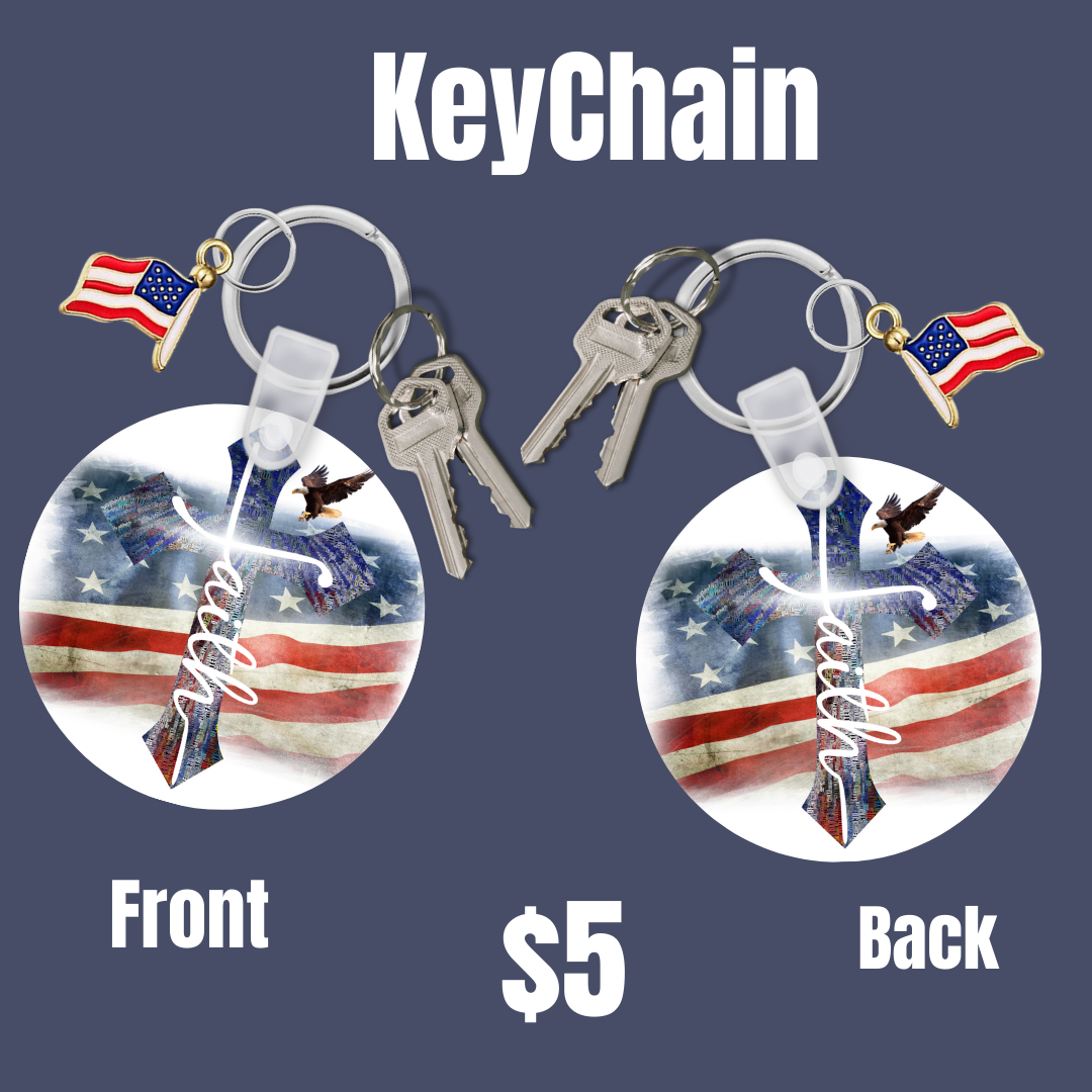 Patriotic Faith Keychain