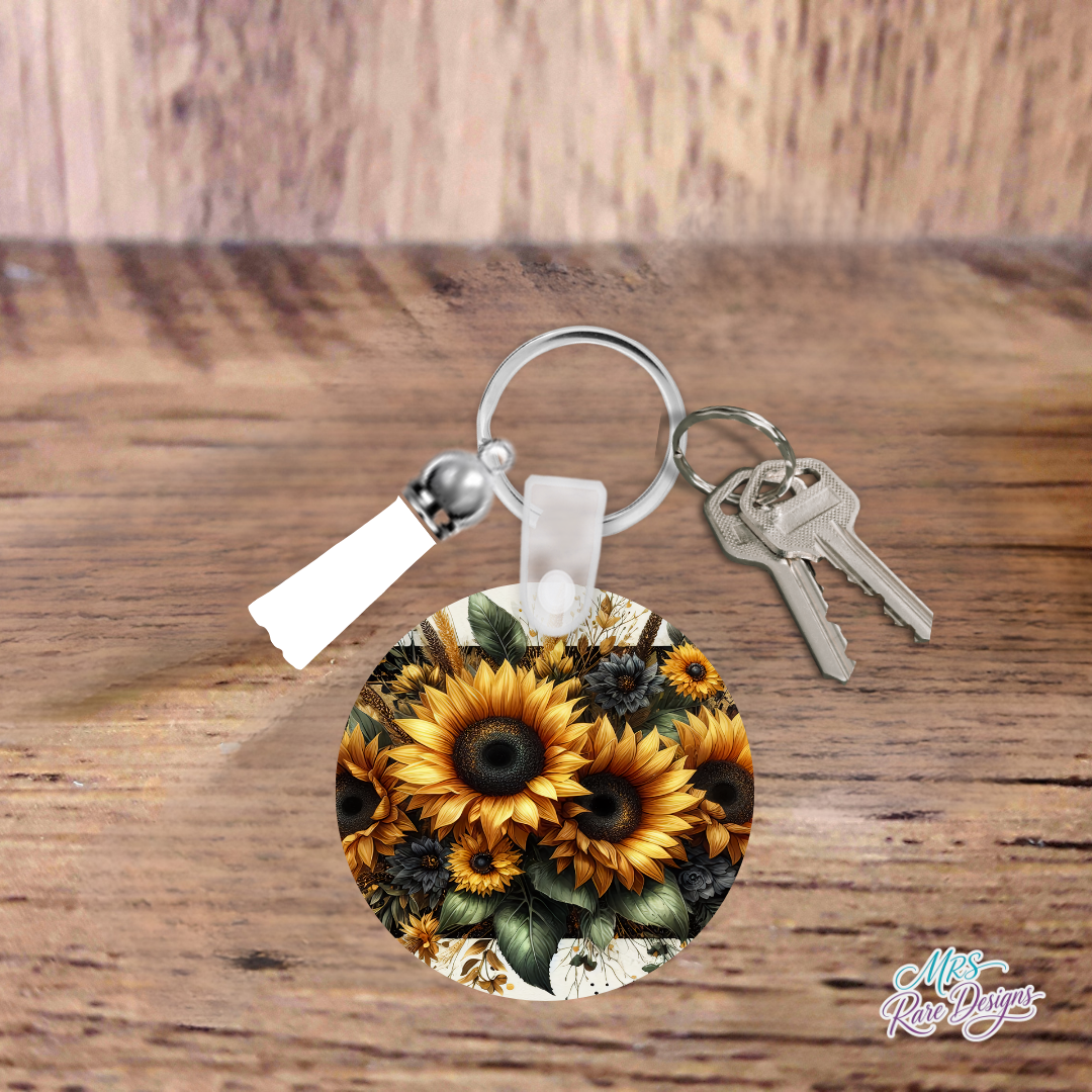 Sunflower Bloom Bag Charm Keychain