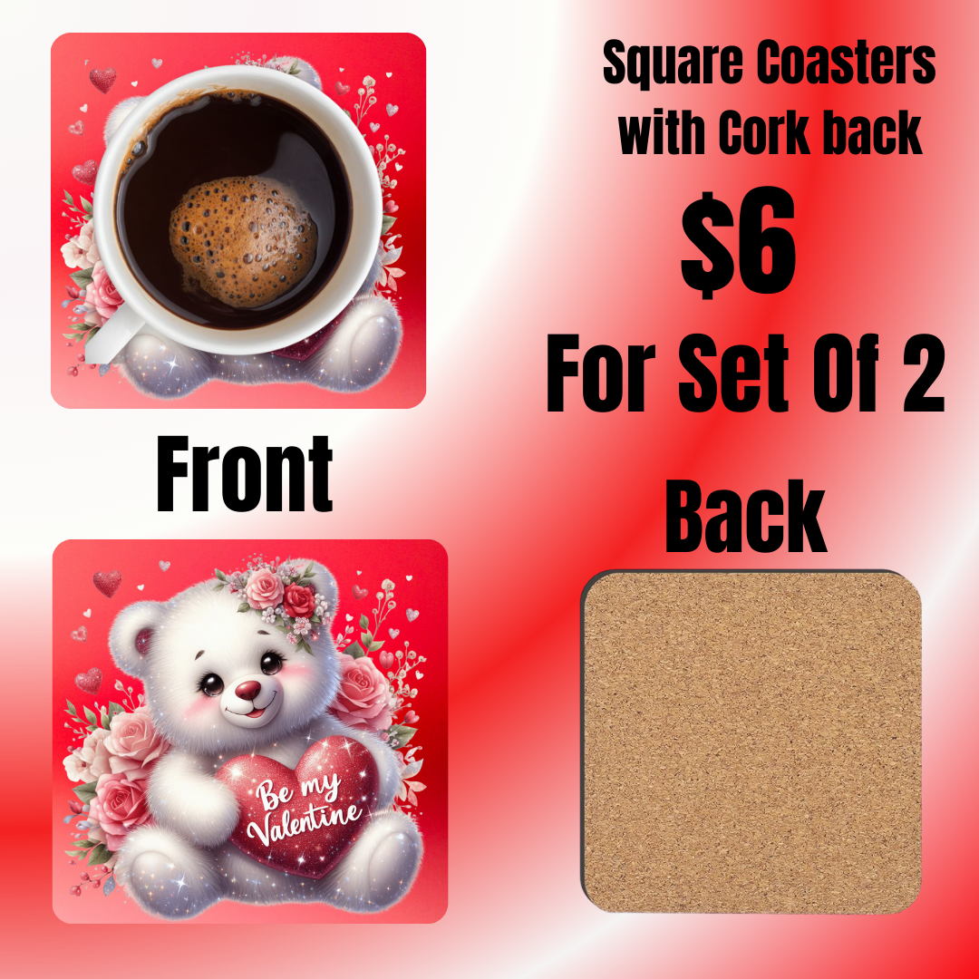 Beary Sweet Love Coasters