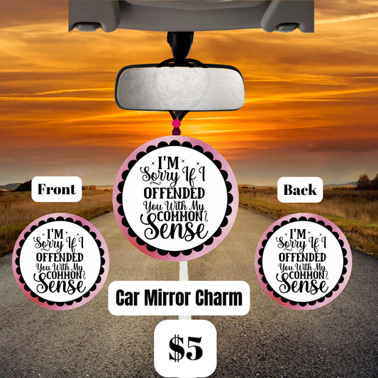 Charmingly Cheeky Car Mirror Charms