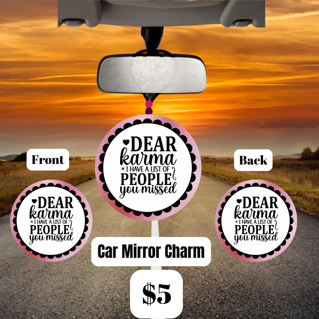 Charmingly Cheeky Car Mirror Charms