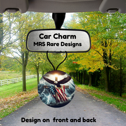 The God & Country Car Charm