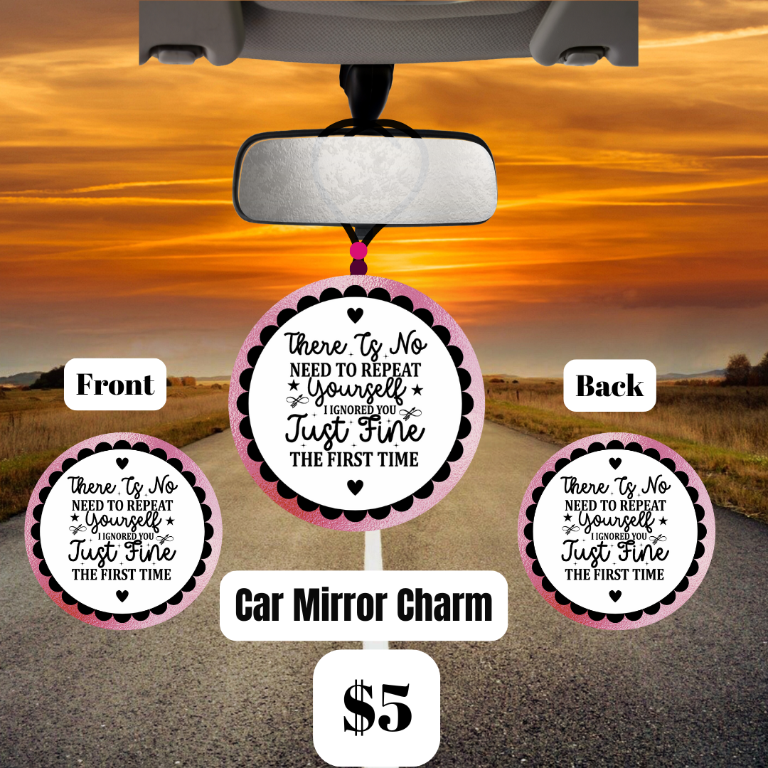 Charmingly Cheeky Car Mirror Charms