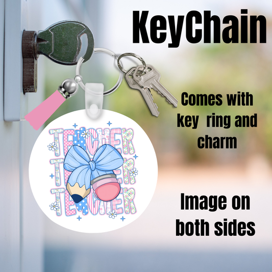 Bow & Bloom Teacher Keychain Collection