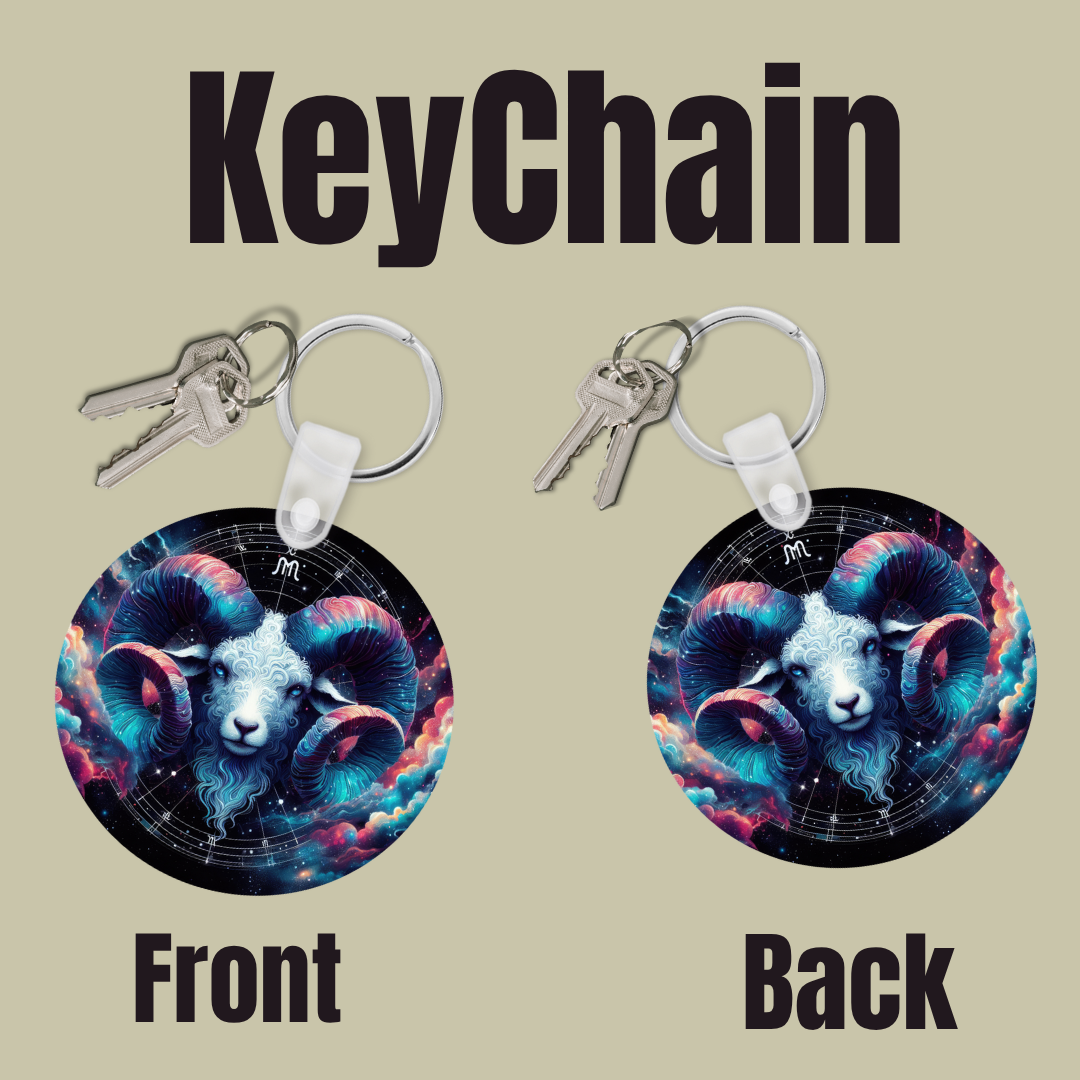 Cosmic Goddess Zodiac Keychain Collection