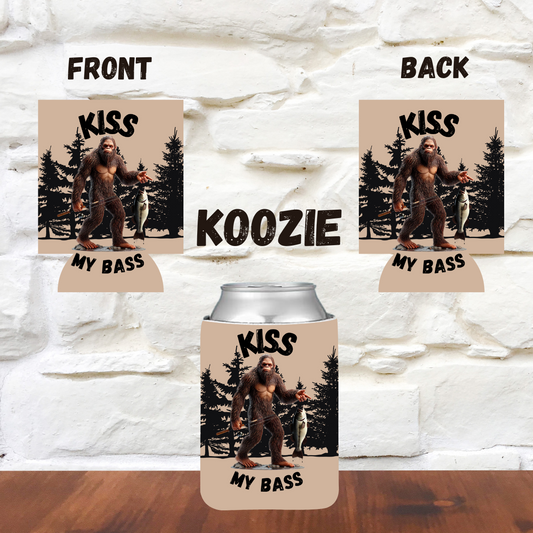 Kiss My Bass – Double-Sided Koozie