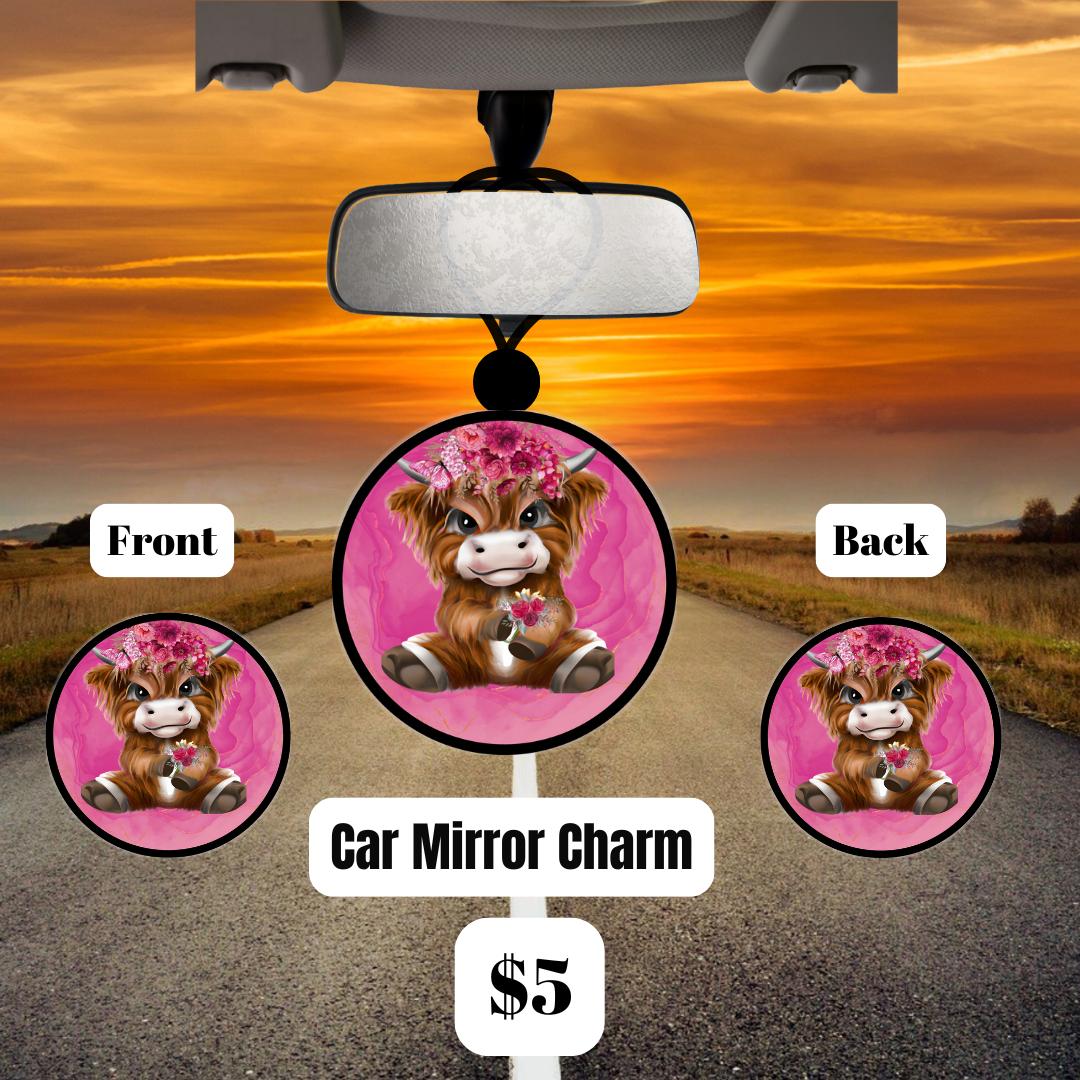 Highland Blossom Car Mirror Charms Collection