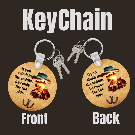 Saddle Up Sunset Keychain Set