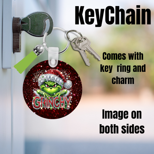 Grinchy Glam Double-Sided Keychain Collection