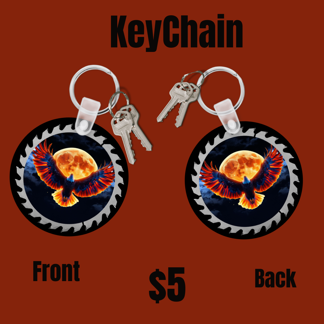 Eagle Moonlight Journey Keychain