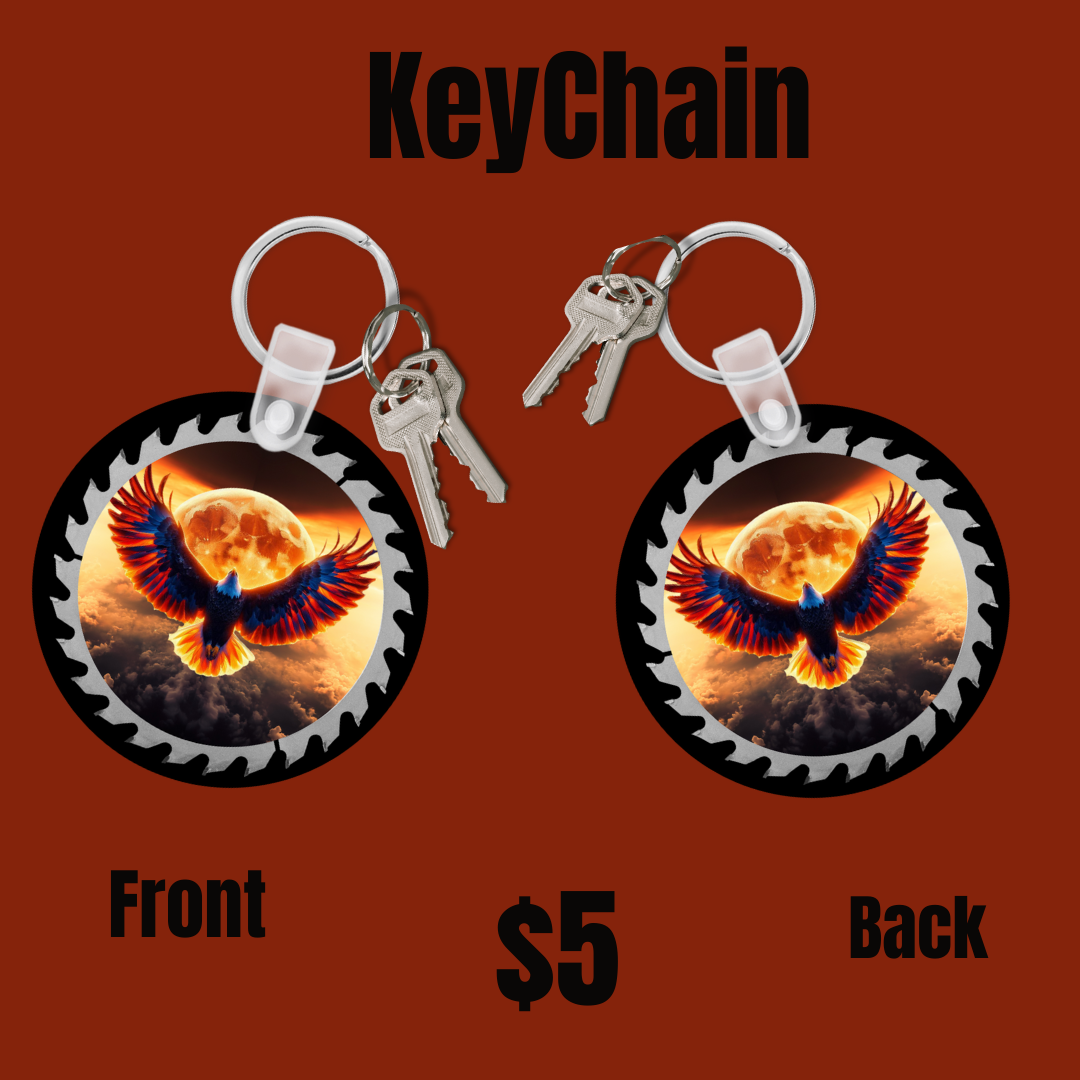 Eagle Moonlight Journey Keychain