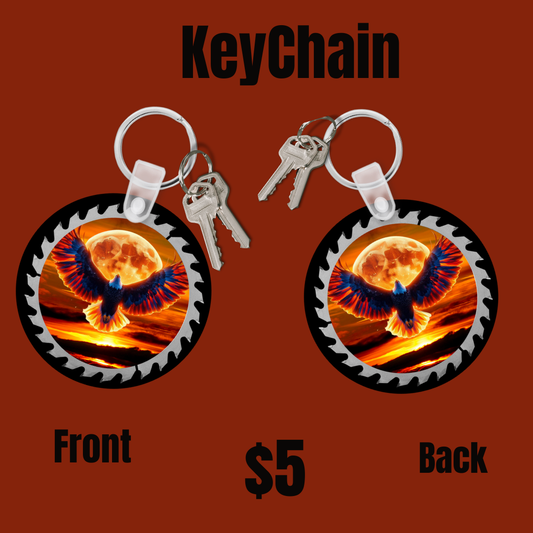 Eagle Moonlight Journey Keychain