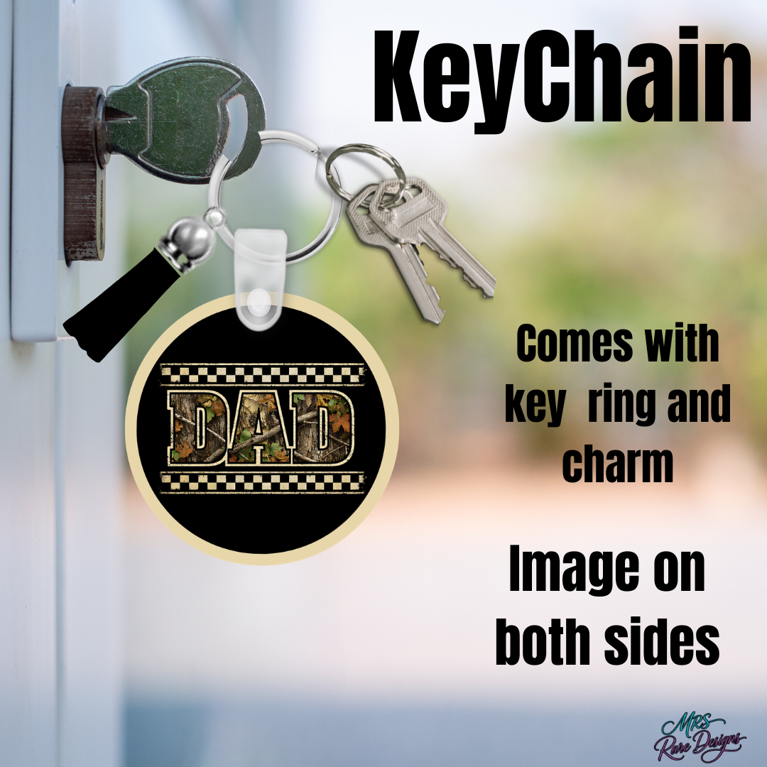 Camo Dad Command Keychain