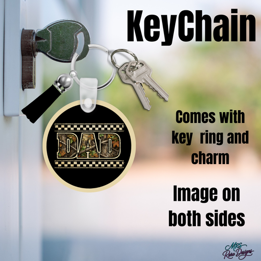 Camo Dad Command Keychain