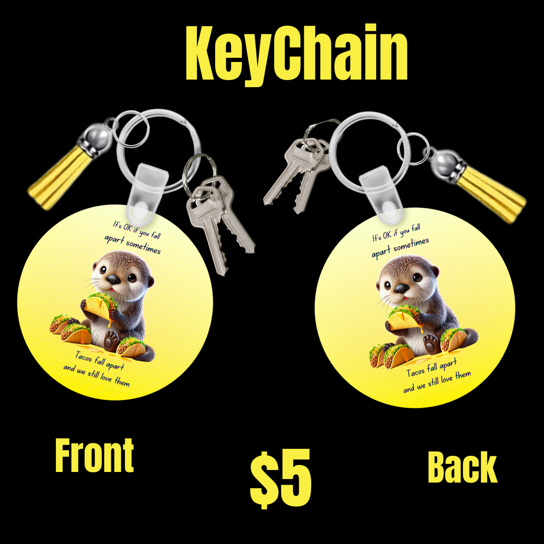 Taco Otter Comfort Keychain