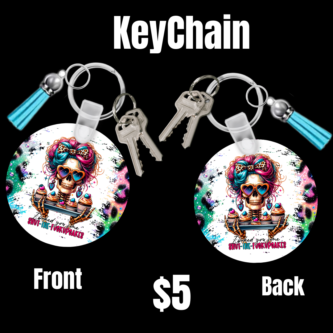 Vibrant Skeleton Keychain Collection