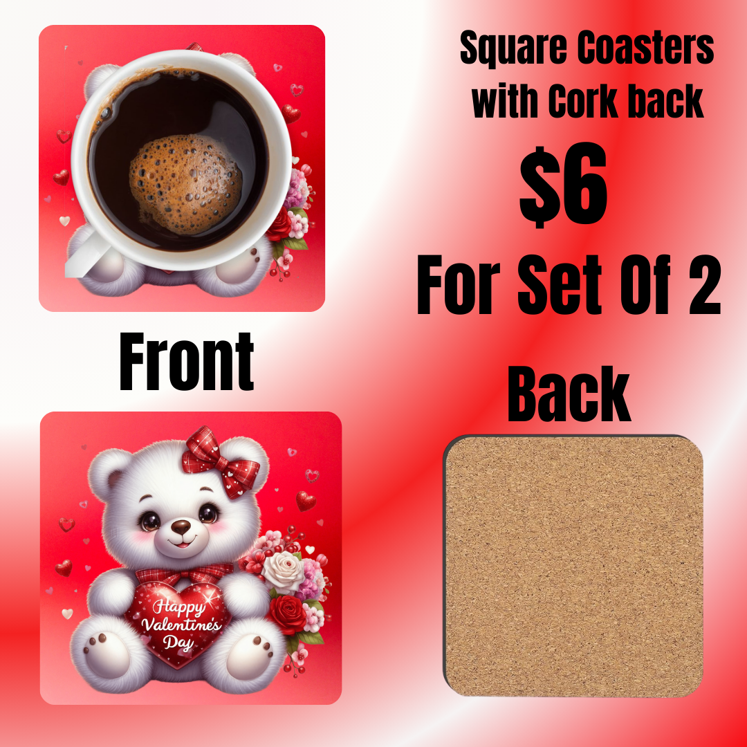 Beary Sweet Love Coasters