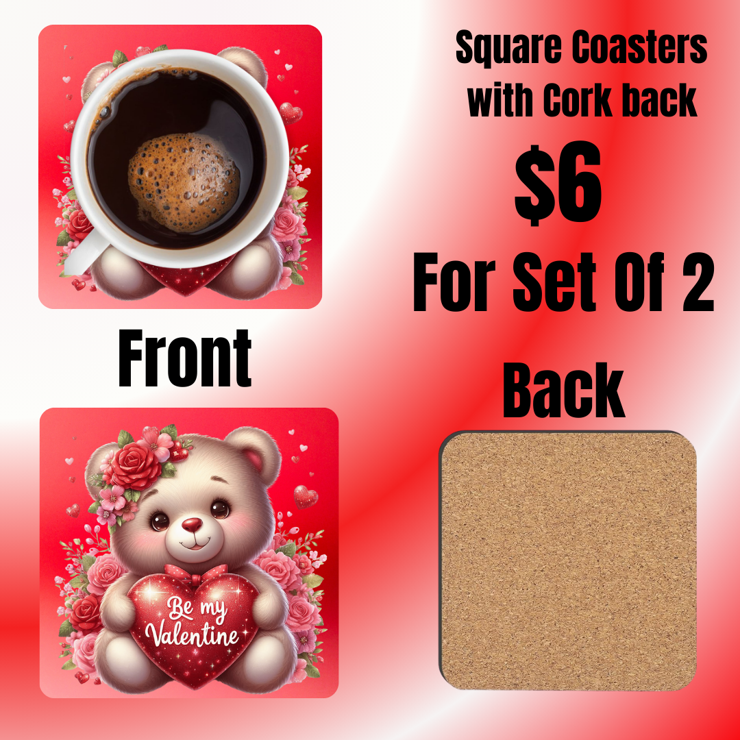 Beary Sweet Love Coasters