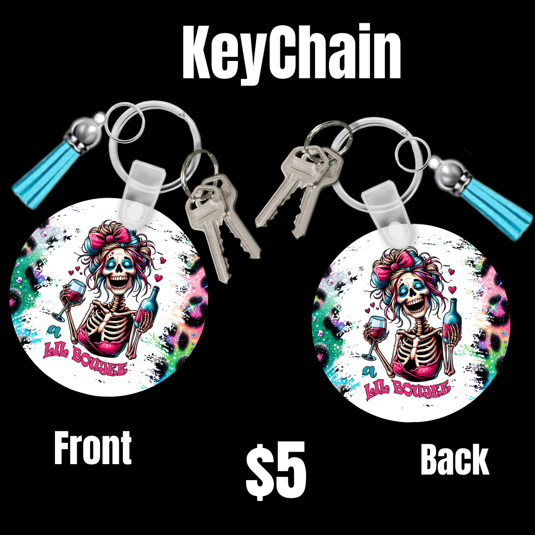 Vibrant Skeleton Keychain Collection