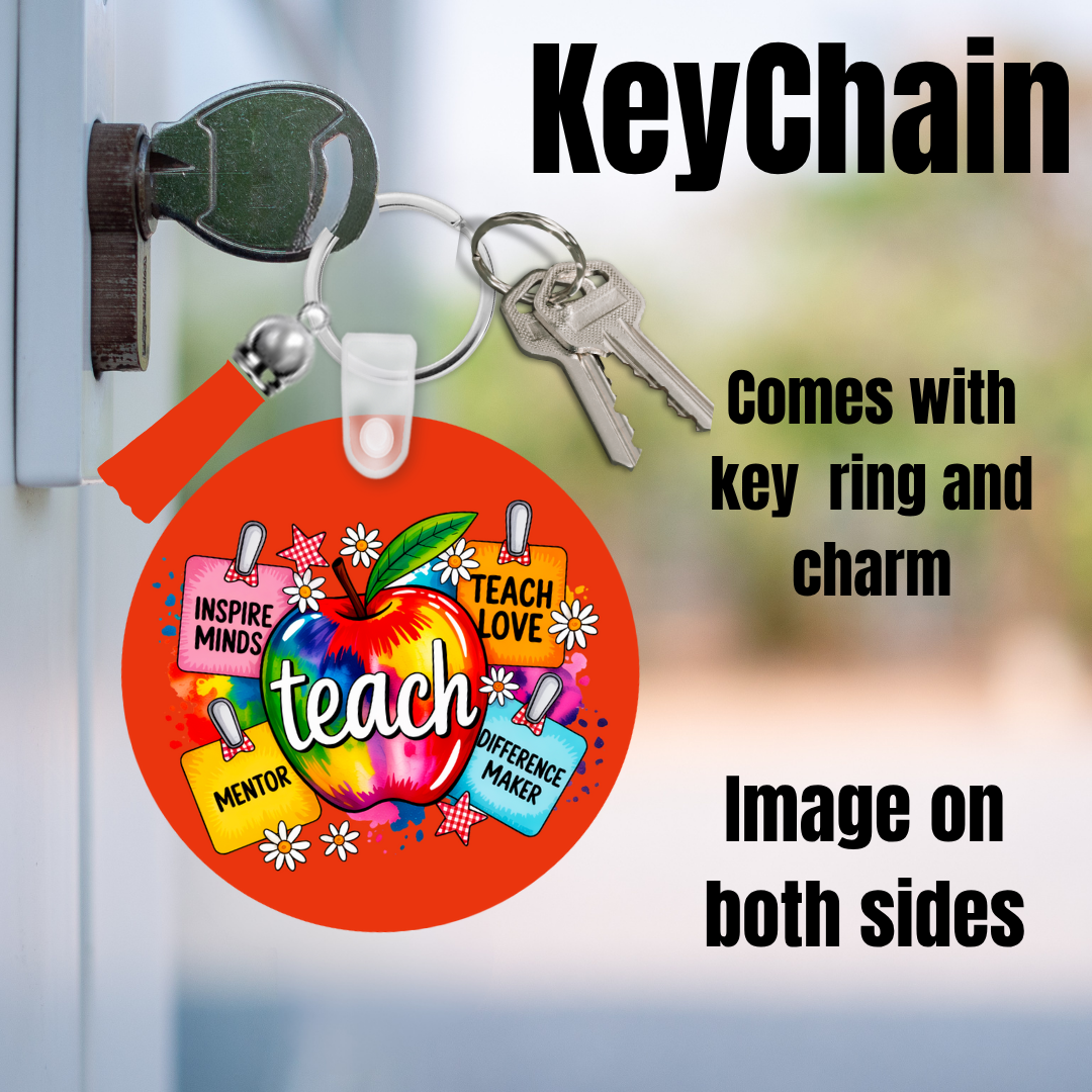 Teacher Inspiration Double-Sided Keychain Collection