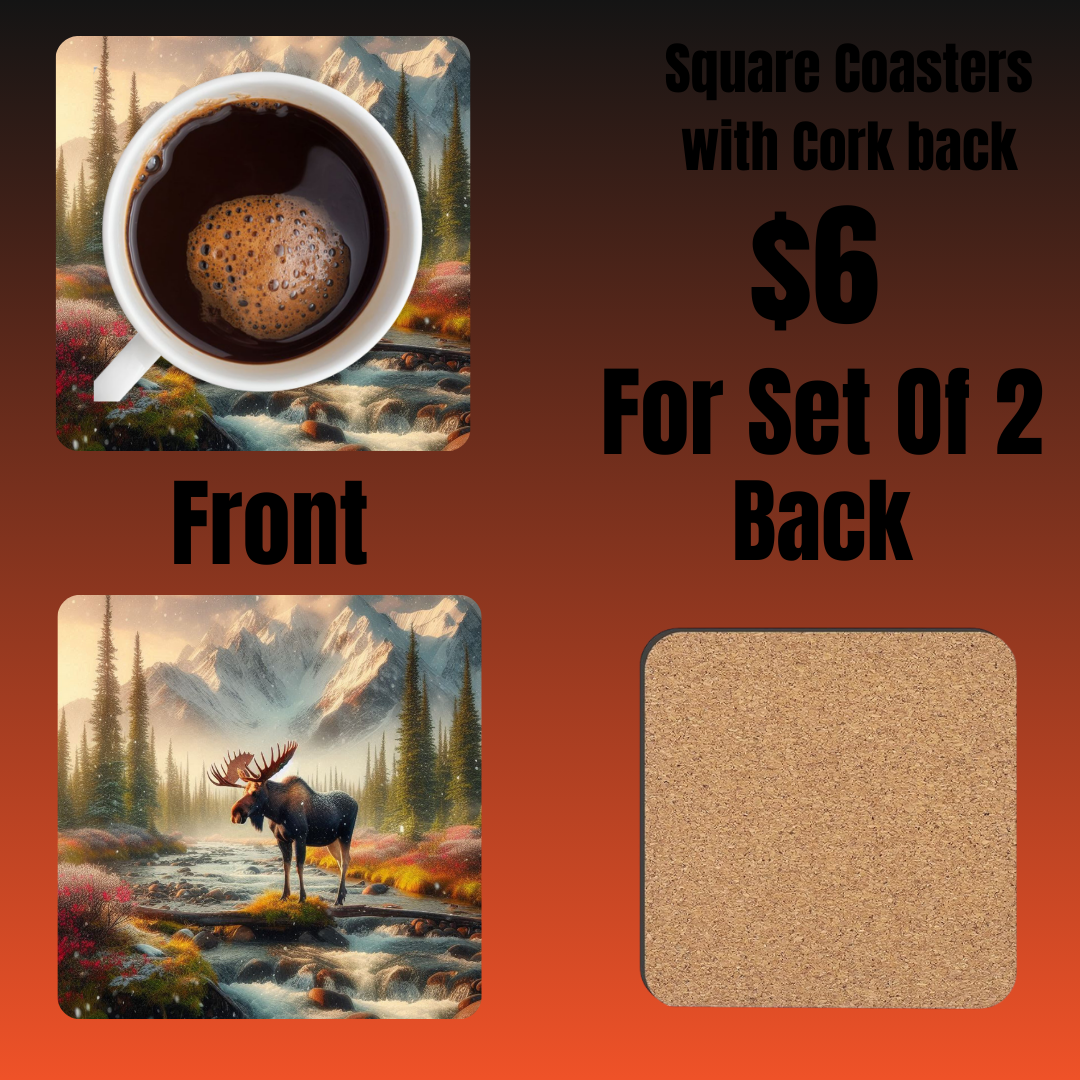 Majestic Wilderness Coasters Set