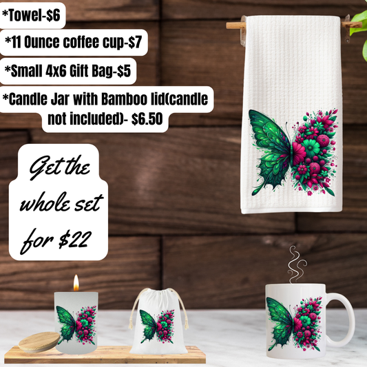 🦋 Butterfly Bloom Gift Set – 4-Piece Coordinated Collection