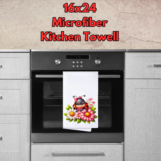 Ladybug Garden Microfiber Kitchen Towels